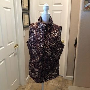 Charter Club Leopard print vest